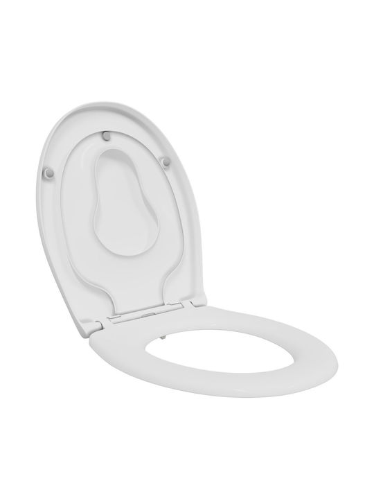 vidaXL Plastic Toilet Seat White 37.3cm 42002353