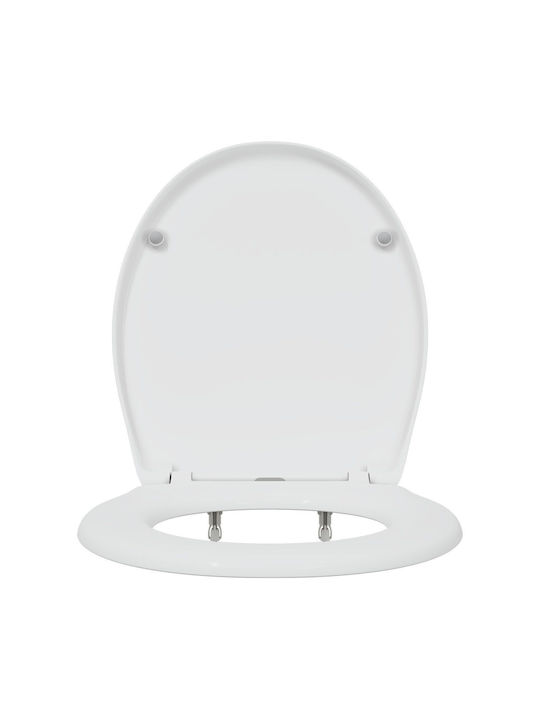 vidaXL Plastic Soft Close Toilet Seat White 37cm 42002349