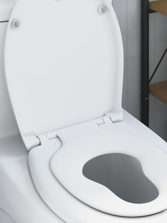 vidaXL Plastic Toilet Seat White 37.3cm 42002353