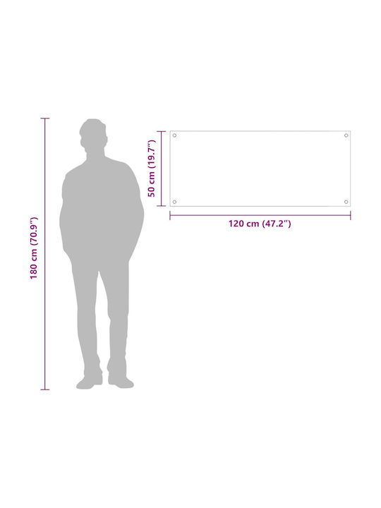 vidaXL Πλάτη από Γυαλί 120x50x0.6cm 42001290 vidaXL Πλάτη από Γυαλί 120x50x0.6cm 42001290