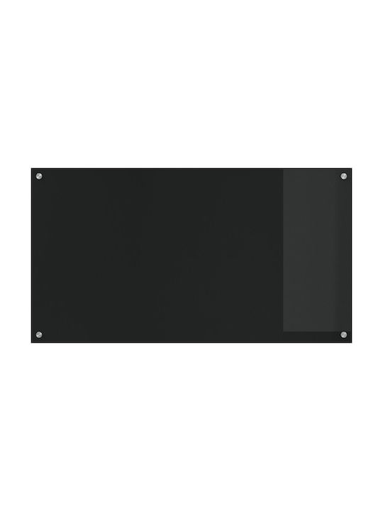 vidaXL Spătar Rectangular din Sticlă Negru Carbon 110x60x0.6cm 42001300