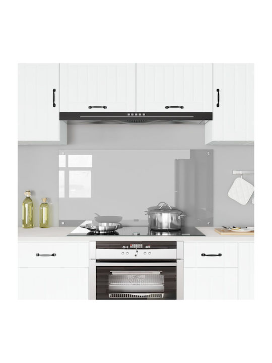 vidaXL Rectangular Glass Back in Light Gray 120x60x0.6cm 42001309