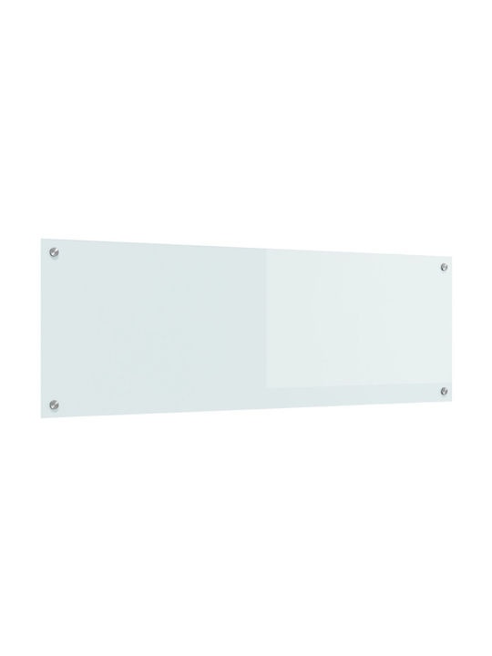 vidaXL Rectangular Kitchen Back made of Glass WHITE 120x40x0.6cm 42001289 1pcs