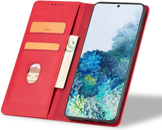 Bodycell Book Piele artificială / Silicon Roșu (Realme 14 Pro)
