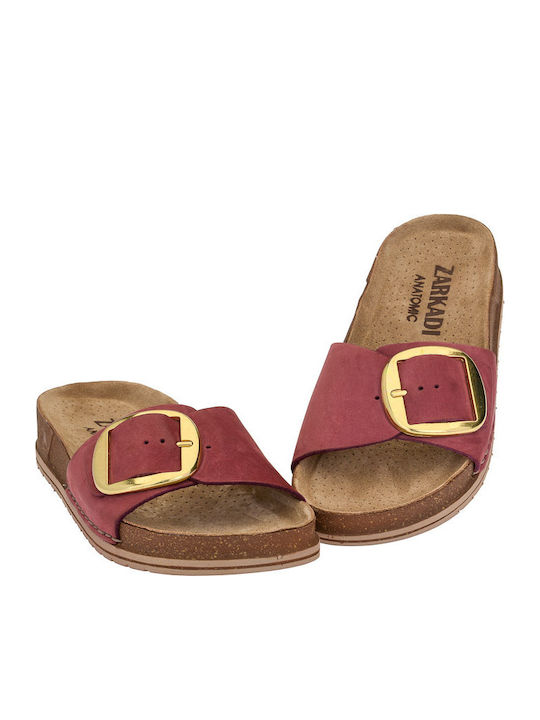 Sandale Casual Damă Anatomici Din Piele Burgundy