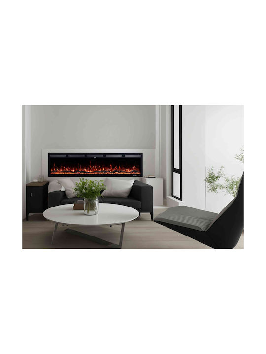 Hitense Wandmontiert Elektrischer Kamin 1600W 182.8x12.7cm Gray