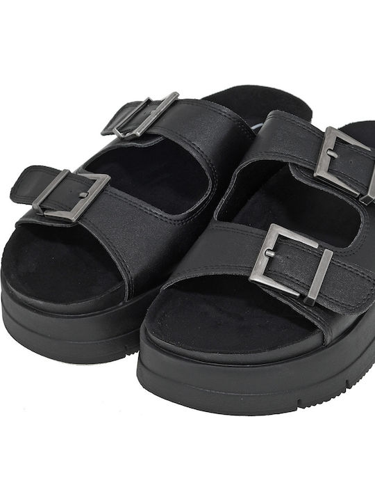 Women's Flat Sandals Flatforms in Black Color