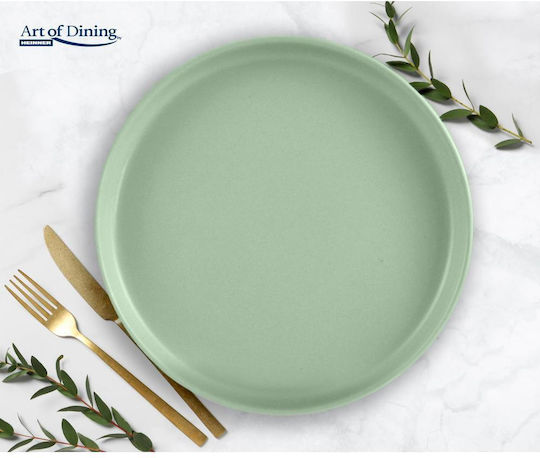 Heinner Yvonne Plate Shallow Ceramic Green with Diameter 27cm 6pcs