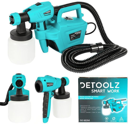 Pistol de vopsit electric Detoolz Dz-se250 800 W 1000 ml/min Vâscozitate maximă 120 DIN Albastru
