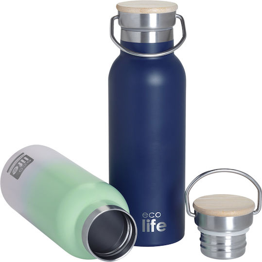 Ecolife Recyclable Bottle Thermos Stainless Steel / Plastic BPA Free 500ml Ice Cream