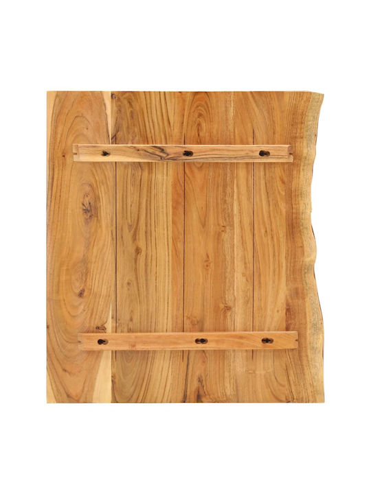 vidaXL Rectangular Bathroom Vanity Unit made of Solid Wood in Brown Color 80x55x3.8cm 286320 1pcs