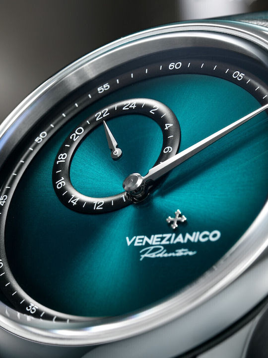 Venezianico Men's Watch Automatic with Green Leather Strap