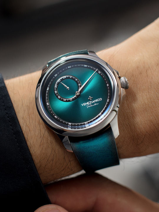 Venezianico Men's Watch Automatic with Green Leather Strap