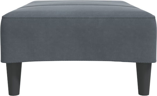 Samt Fußhocker Dunkelgrau 77x55x31cm