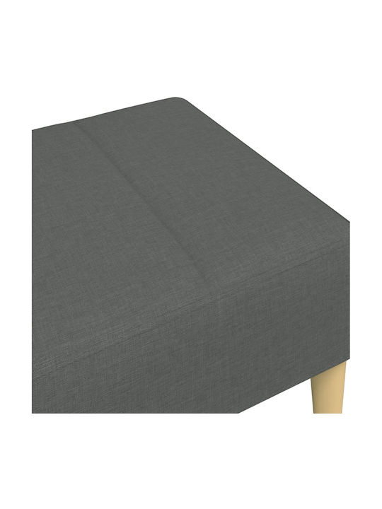 Fabric Upholstered Footstool Dark Gray 77x55x31cm