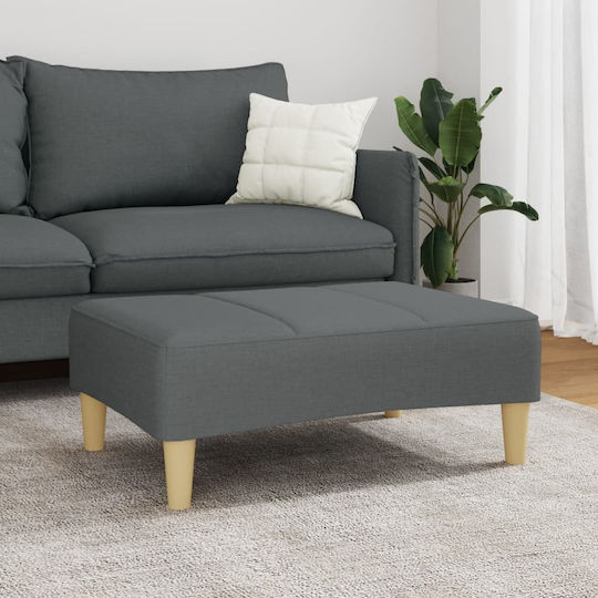 Stoff Fußhocker Dunkelgrau 77x55x31cm