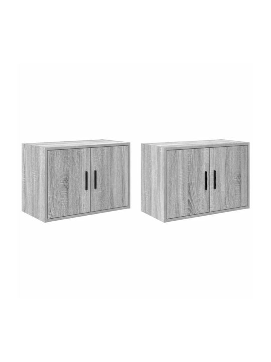 Wand Wohnzimmer Schrank aus Spanplatte Grau 60x30x41cm
