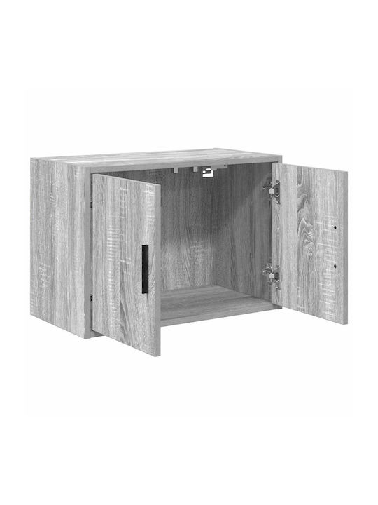 Wand Wohnzimmer Schrank aus Spanplatte Grau 60x30x41cm