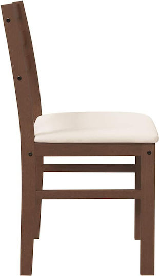 Dining Room Wooden Chair Coffee 40.5x49x84.5cm 2pcs