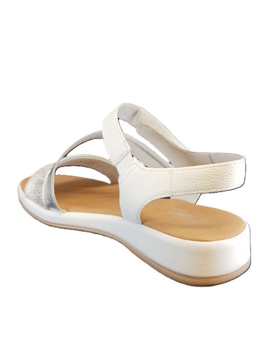 Women's Leather Platform Shoes Silver