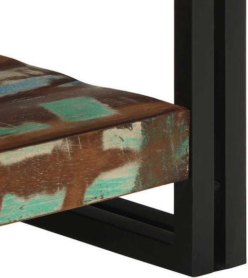 Quadratischer Beistelltisch aus Massivholz Mehrfarbig M50xL50xH38cm