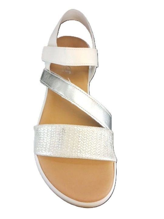 Women's Leather Platform Shoes Silver