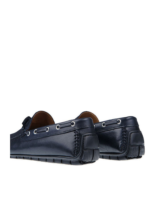 Leder Herren Mokassins in Blau Farbe