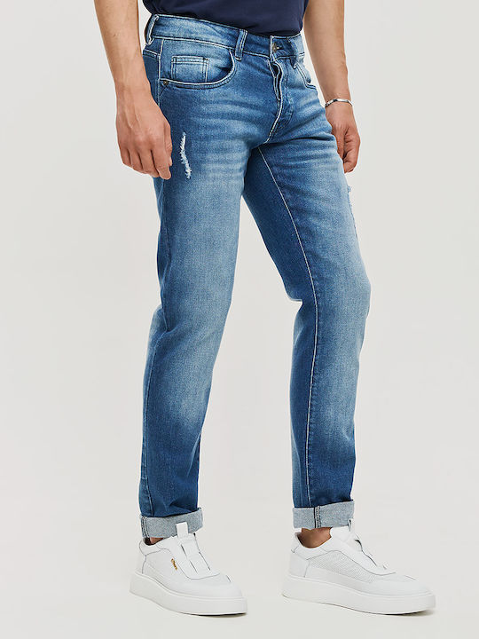 Herren Jeanshosen Elastisch Regular Fit Blau