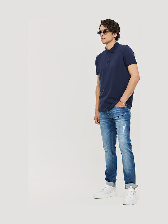 Herren Jeanshosen Elastisch Regular Fit Blau