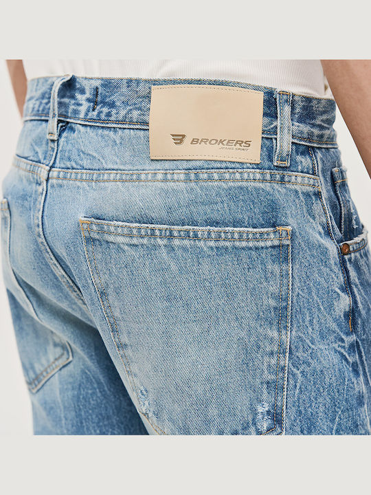 Men's Jeans Pants with Loose Fit Blue