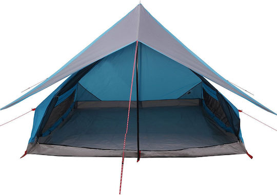 vidaXL Καλοκαιρινή Σκηνή Camping Μπλε για 7 Άτομα 315x286x200εκ.