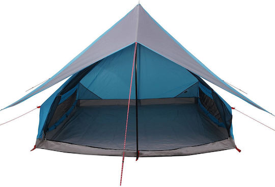 vidaXL Καλοκαιρινή Σκηνή Camping Μπλε για 5 Άτομα 315x286x185εκ.