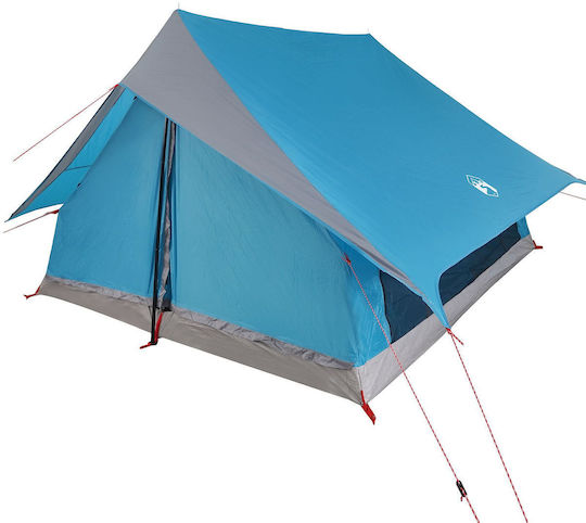 vidaXL Καλοκαιρινή Σκηνή Camping Μπλε για 7 Άτομα 315x286x200εκ.