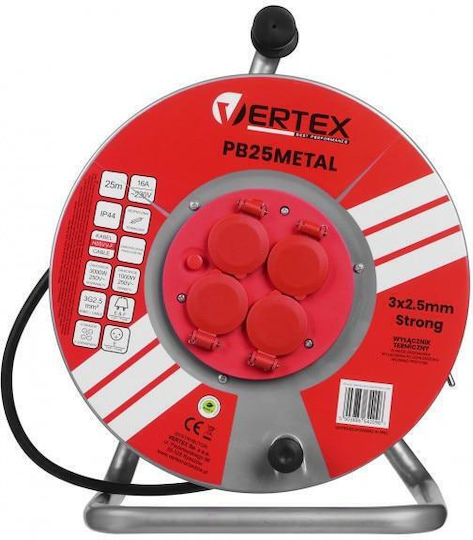Vertex Cablu de prelungire cu cablu de 25m Roșie