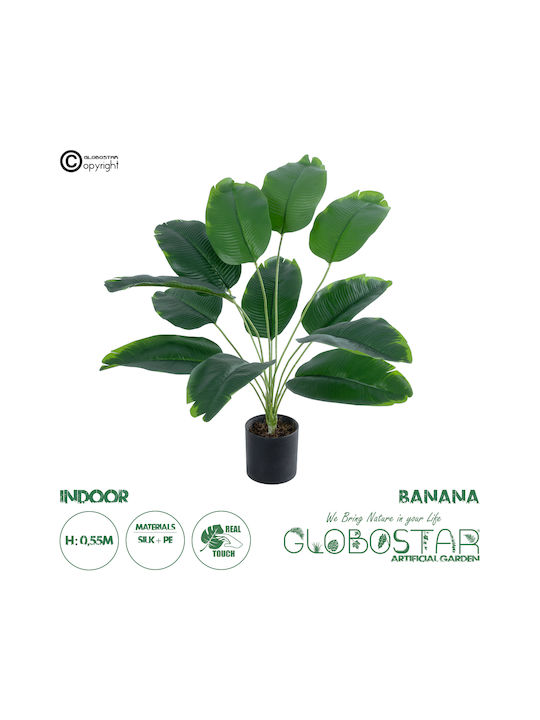 Artificial Plant in Pot Musa Banana Green 55cm GloboStar