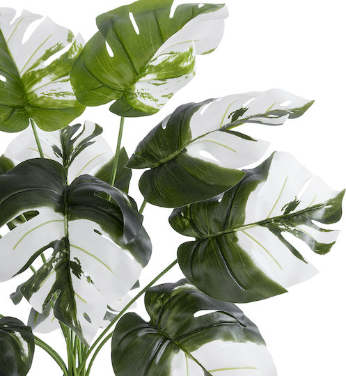 Globostar? Artificial Garden Albino Monstera 20935 Διακοσμητικό Φυτό Λευκή Μονστέρα Υ55cm