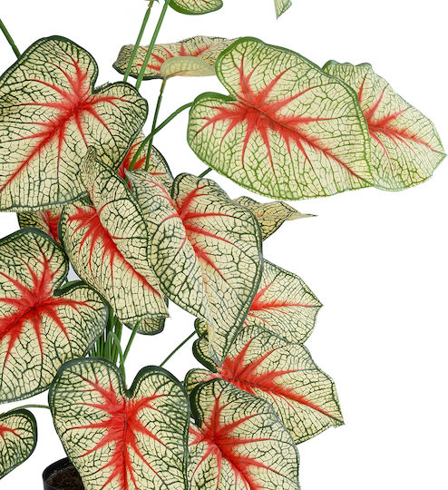 Globostar Künstlicher Garten-Kaladium 20921 Dekorative Kaladium-Pflanze H80cm