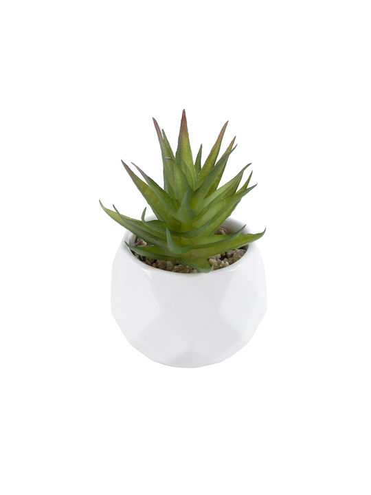 Globostar Artificial Garden Succulent Aloe 20982 Decorative Plant Succulent Aloe H11cm