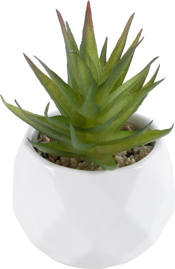 Globostar Artificial Garden Succulent Aloe 20982 Decorative Plant Succulent Aloe H11cm