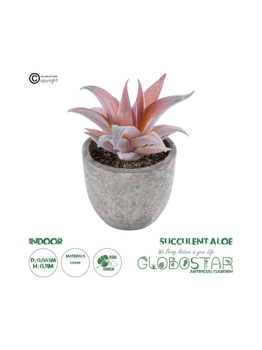 Globostar Artificial Garden Succulent Aloe 21032 Decorative Plant Succulent Aloe H11cm
