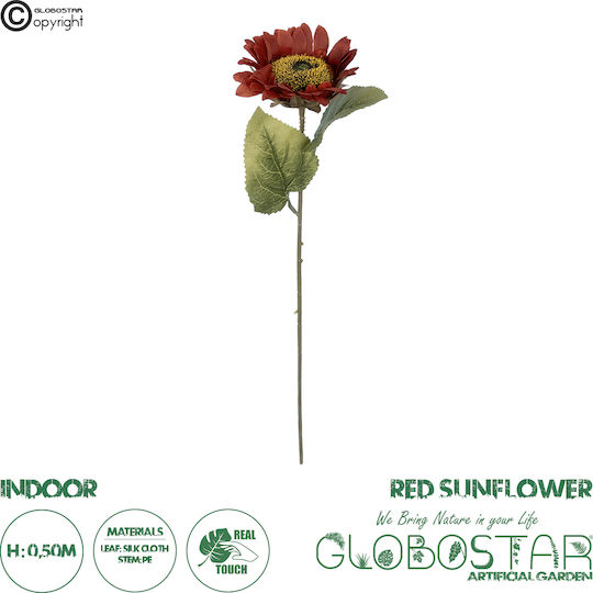 Decorative Artificial Flower Heliotropium Red 50cm GloboStar