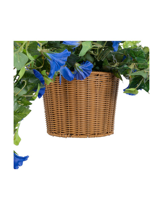 Globostar Artificial Garden Morning Glory Hanging Plant 20636 Artificial Hanging Decorative Plant Orchid Y55cm