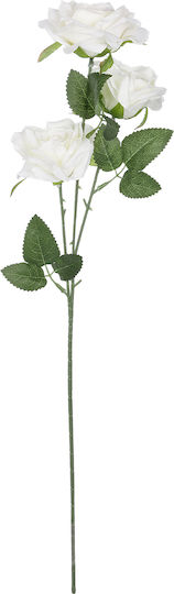 Decorative Artificial Flower Rose White 66cm GloboStar