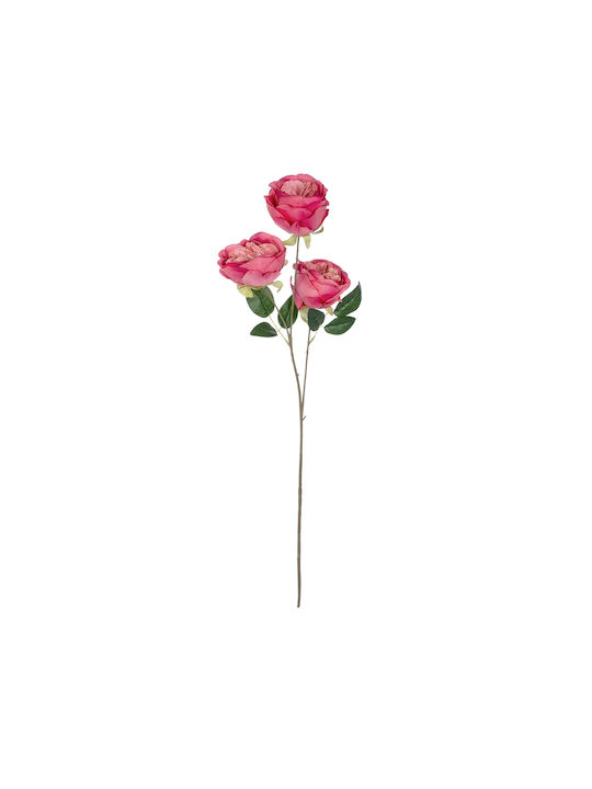 Floare Artificială Decorativă Trandafir Pink 80cm GloboStar