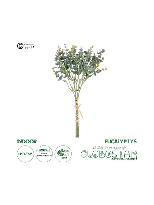Artificial Decorative Branch Eucalyptus Green 37cm GloboStar