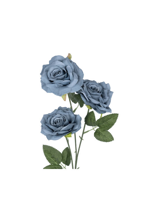 Decorative Artificial Flower Rose Gray 66cm GloboStar