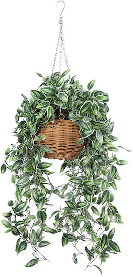 Globostar? Artificial Garden Golden Bell Willow Hanging Plant 20627 Τεχνητό Κρεμαστό Διακοσμητικό Φυτό Ιτίας Y50cm