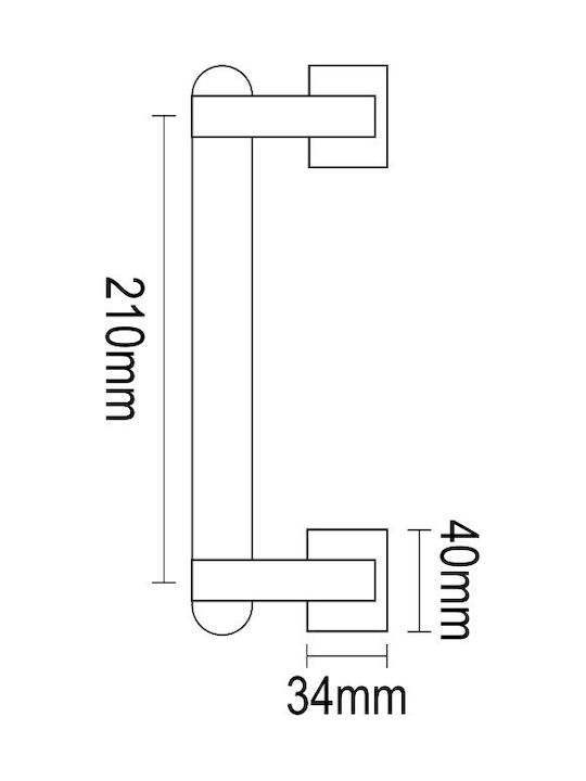 Viometale Λαβή Εξώπορτας 210mm Inox