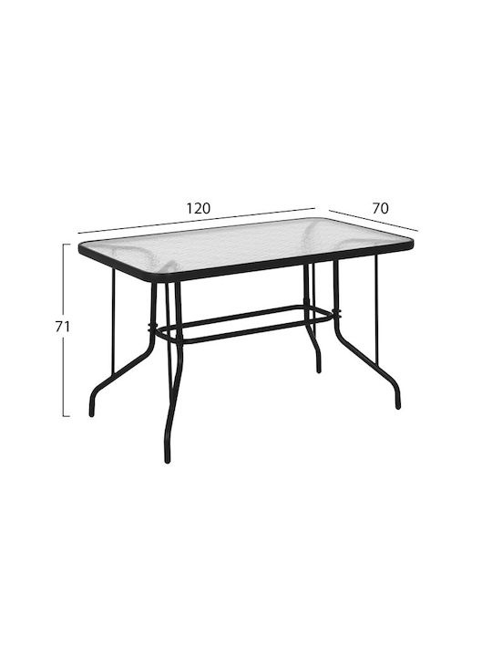 Outdoor Dining Set Textline 5 Pieces Gray