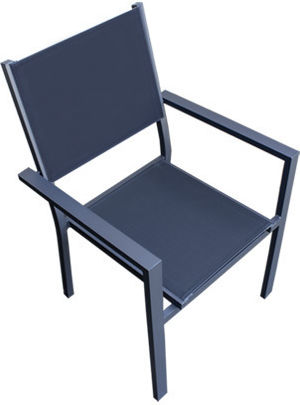 Bliumi 5470 G Garten- und Outdoor-Möbelsets Typsatz Speisesaal 3 Stück mit Herstellerfarbe Grau mit Sonnenschirmhalter Für klassische Veranda
